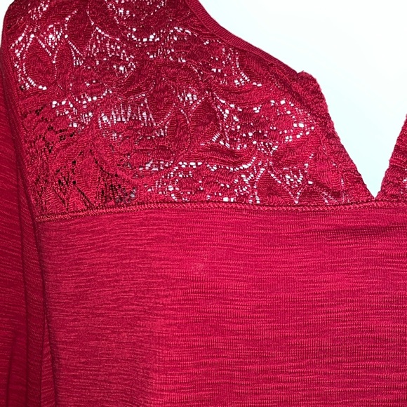 Chaps Blouse Deep Red Size 2X - Picture 3 of 16